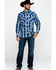 Image #6 - Cowboy Hardware Men's Royal Classic Plaid Long Sleeve Western Shirt, , hi-res