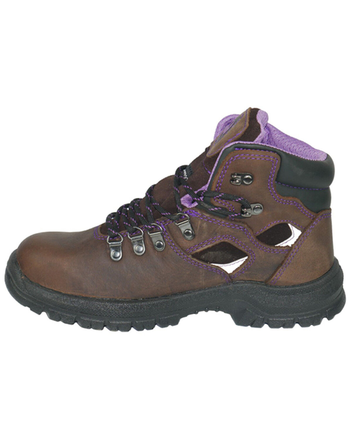 Image #3 - Hoss Women's 6" Lily Waterproof Work Boots - Steel Toe, Brown, hi-res