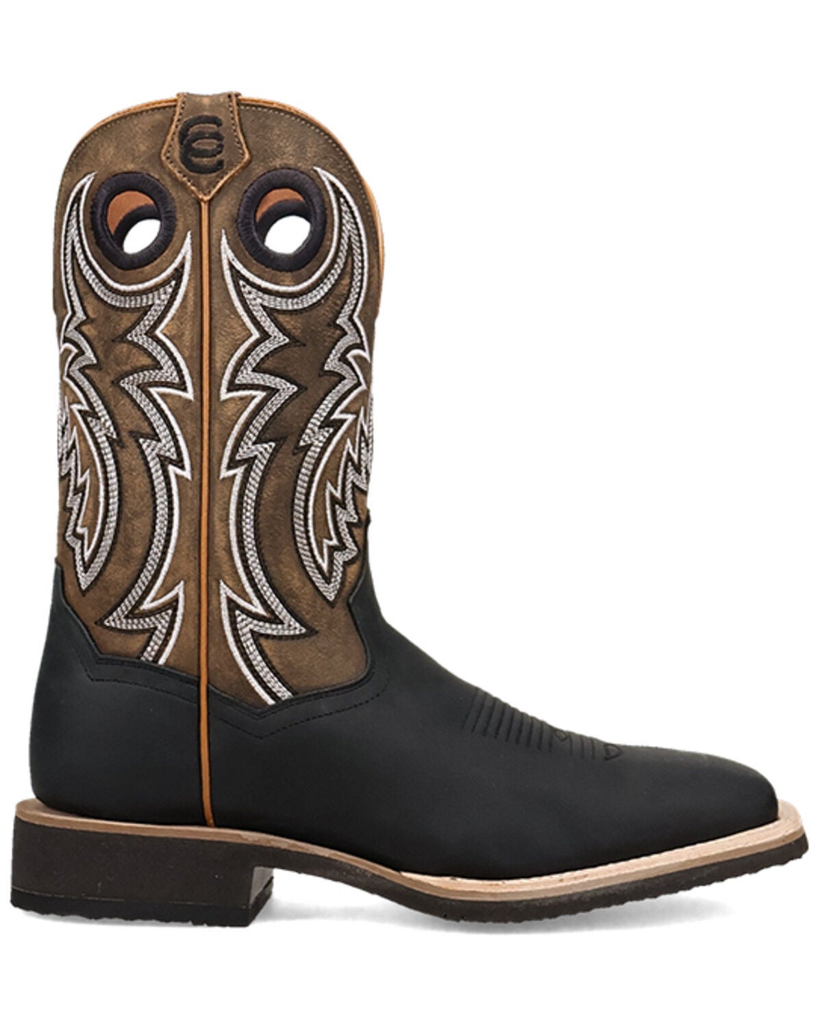 Image #2 - Dan Post Men's Royston Performance Western Boots - Broad Square Toe, Black, hi-res