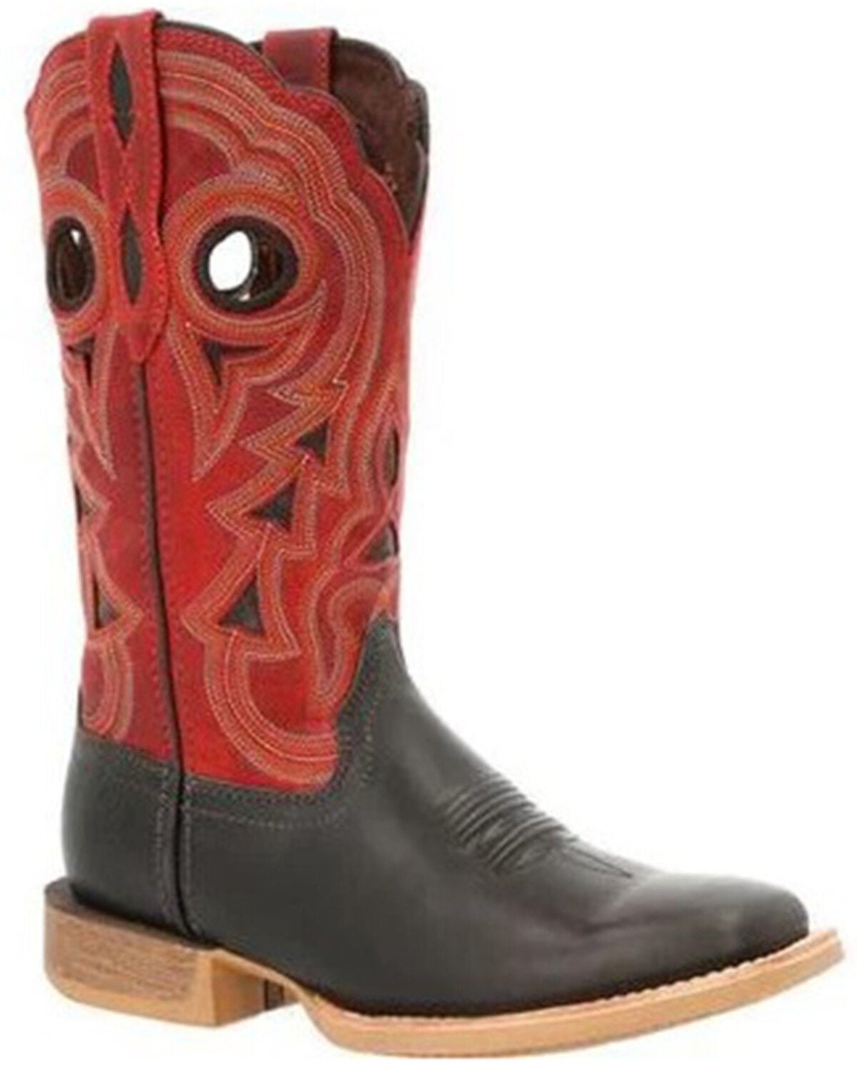 Durango Women's Lady Rebel Pro Crimson Performance Western Boot - Broad Square Toe, Black/red, hi-res