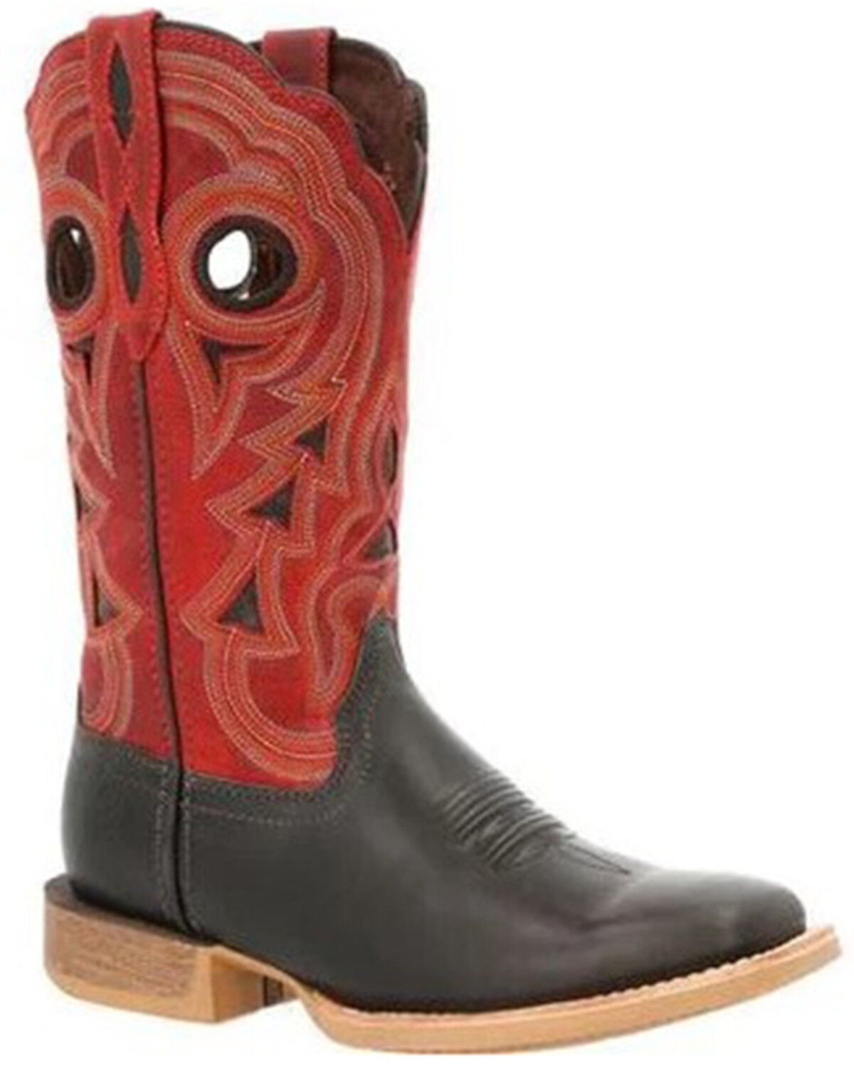 Image #1 - Durango Women's Lady Rebel Pro Crimson Western Boot - Broad Square Toe, Black/red, hi-res