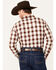 Image #4 - Blue Ranchwear Men's Eastland Checkered Long Sleeve Snap Western Shirt, Red, hi-res