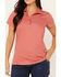 Image #3 - Ariat Women's Rebar Foreman Short Sleeve Polo Shirt, Red, hi-res