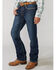 Stetson Men's Rock Fit Barbwire "X" Stitched Boot Jeans - Big & Tall, Med Wash, hi-res