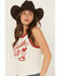 Image #2 - Wrangler Women's Saddle Up Embroidered Tank Top, White, hi-res