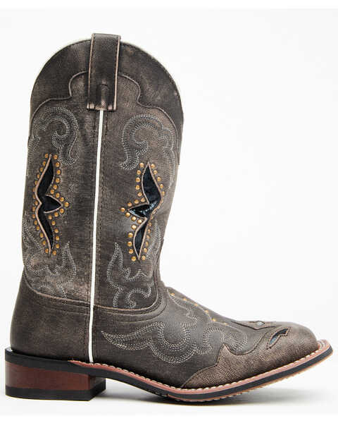 Image #2 - Laredo Women's Spellbound Western Performance Boots - Broad Square Toe, Brown, hi-res
