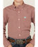Image #3 - Cinch Boys' Geo Print Long Sleeve Button-Down Western Shirt, Red, hi-res
