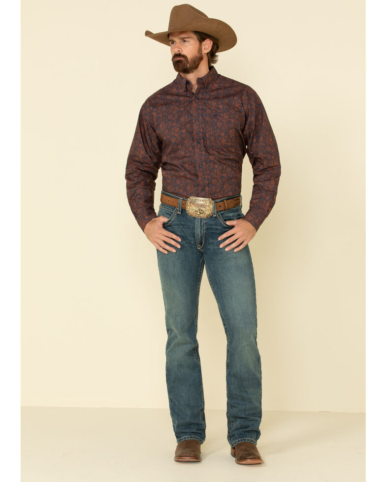 Ariat Men's Jersey Paisley Print Long Sleeve Western Shirt - Country ...