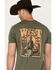 Cody James Men's Head West Short Sleeve Graphic T-Shirt, Olive, hi-res