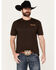 Image #1 - Cowboy Up Men's Buck Off Short Sleeve Graphic T-Shirt, Brown, hi-res
