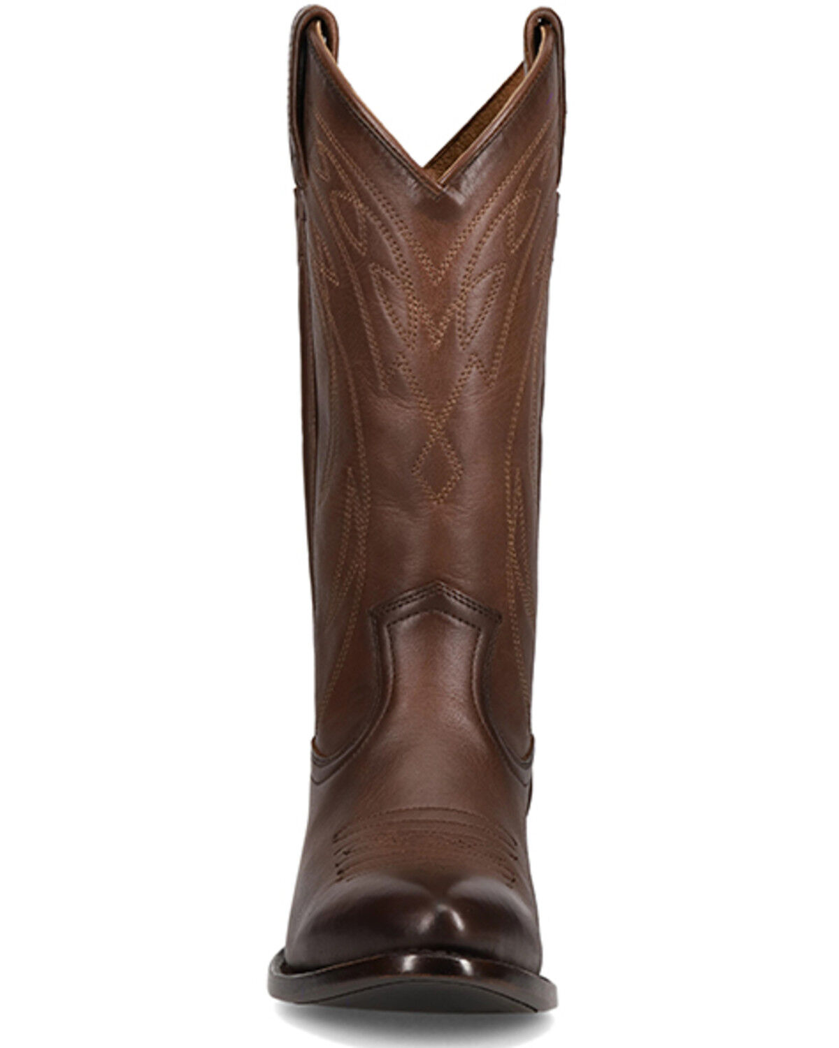 Image #4 - Frye Women's Billy Pull-On Deco Stitch Western Boots - Round Toe, Brown, hi-res
