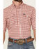 Image #3 - Wrangler Men's Plaid Print Short Sleeve Snap Performance Western Shirt, Red, hi-res