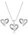 Image #1 - Montana Silversmiths Women's Silver Flirty Love Jewelry Set - 2 Piece, Silver, hi-res