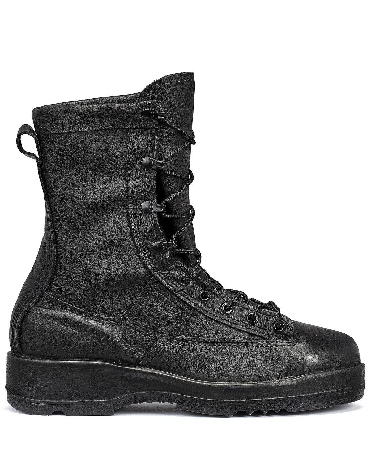Image #2 - Belleville Men's Flight Waterproof Tactical Boots - Steel Toe, Black, hi-res
