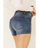 Image #4 - Rock & Roll Denim Women's Short Yoke Shorts, Blue, hi-res