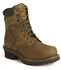 Chippewa Men's IQ Insulated 8" Lace-Up Logger Boots - Steel Toe, Bark, hi-res