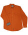Wrangler Retro Premium Men's Solid Amber Long Sleeve Button-Down Western Shirt - Tall, Orange, hi-res