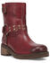 Image #1 - Dingo Women's Anarchy Harness Booties - Round Toe, Wine, hi-res