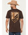 Image #4 - RANK 45® Men's Shattered Short Sleeve Graphic T-Shirt, Dark Brown, hi-res