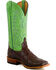 HorsePower Men's Chocolate Filet of Fish Print Western Boots - Square Toe , Chocolate, hi-res