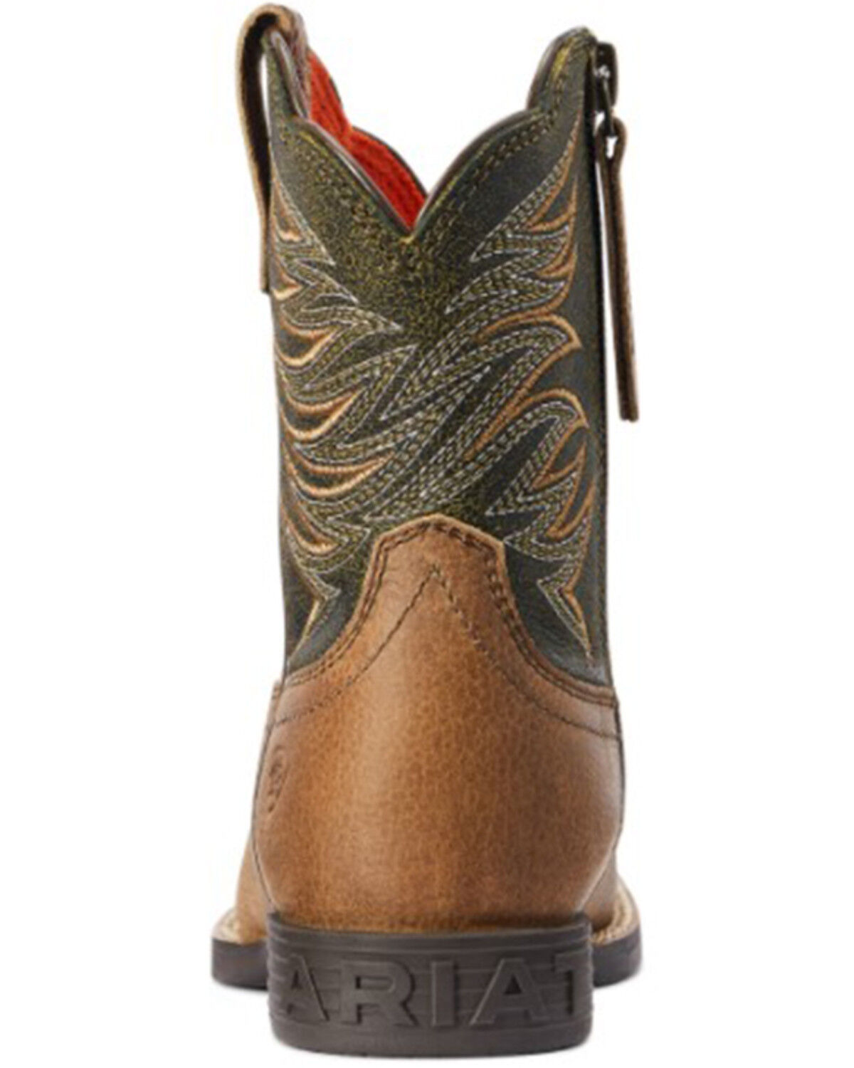 Image #3 - Ariat Boys' Firecatcher Easy Fit Short Western Boots - Broad Square Toe, Brown, hi-res