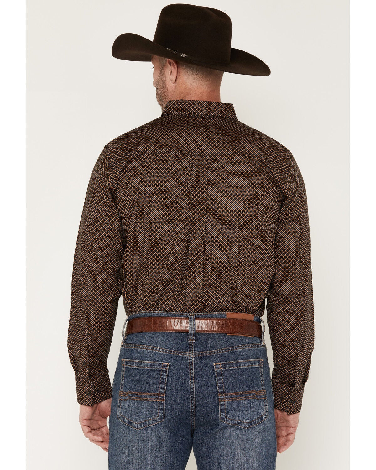 Image #4 - Cody James Men's Fast Forward Geo Print Long Sleeve Button-Down Stretch Western Shirt, Navy, hi-res