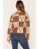 Image #4 - Z Supply Women's Horseshoe Checkered Sweater, Brown, hi-res