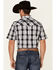 Jack Daniel's Men's Black Plaid Short Sleeve Western Shirt , Black, hi-res