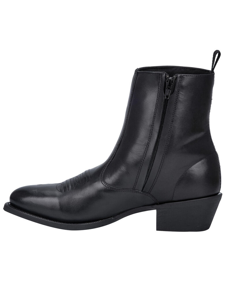 men's cowboy boots with zipper on the side