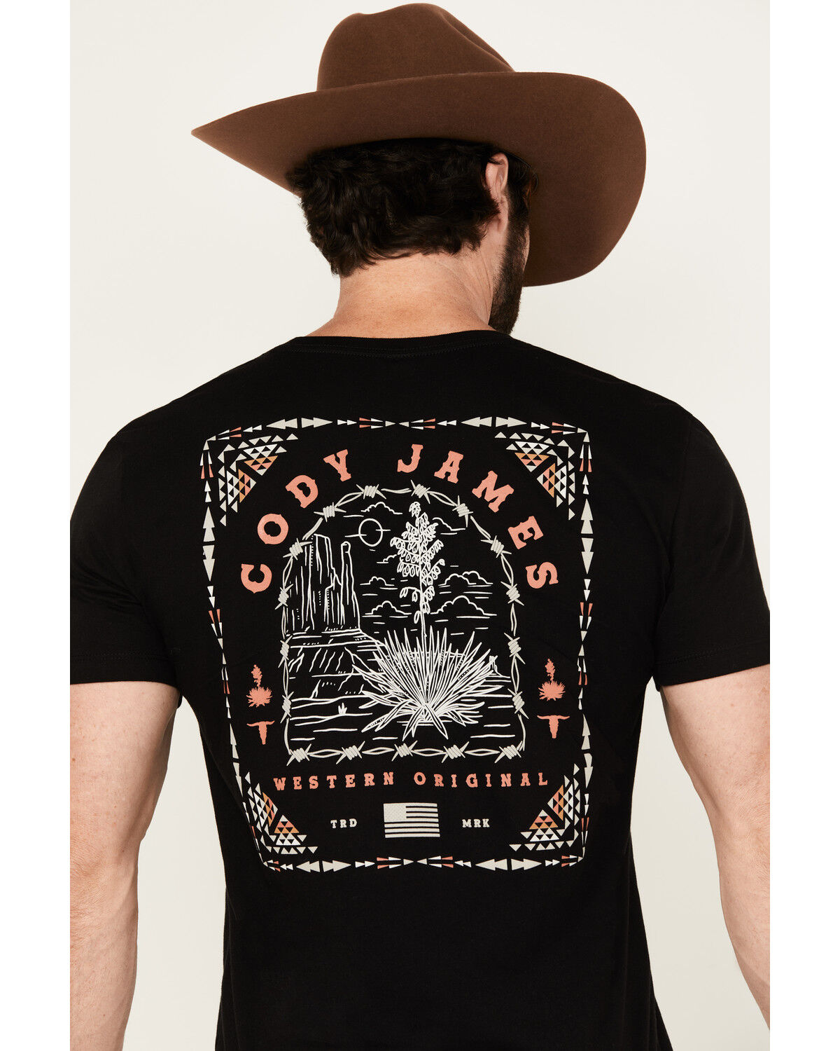 Image #4 - Cody James Men's Agave Desert Short Sleeve Graphic T-Shirt, Black, hi-res