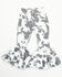 Image #1 - Cowgirl Hardware Toddler Girls' Cow Print Double Ruffle Stretch Denim Jeans, Black/white, hi-res