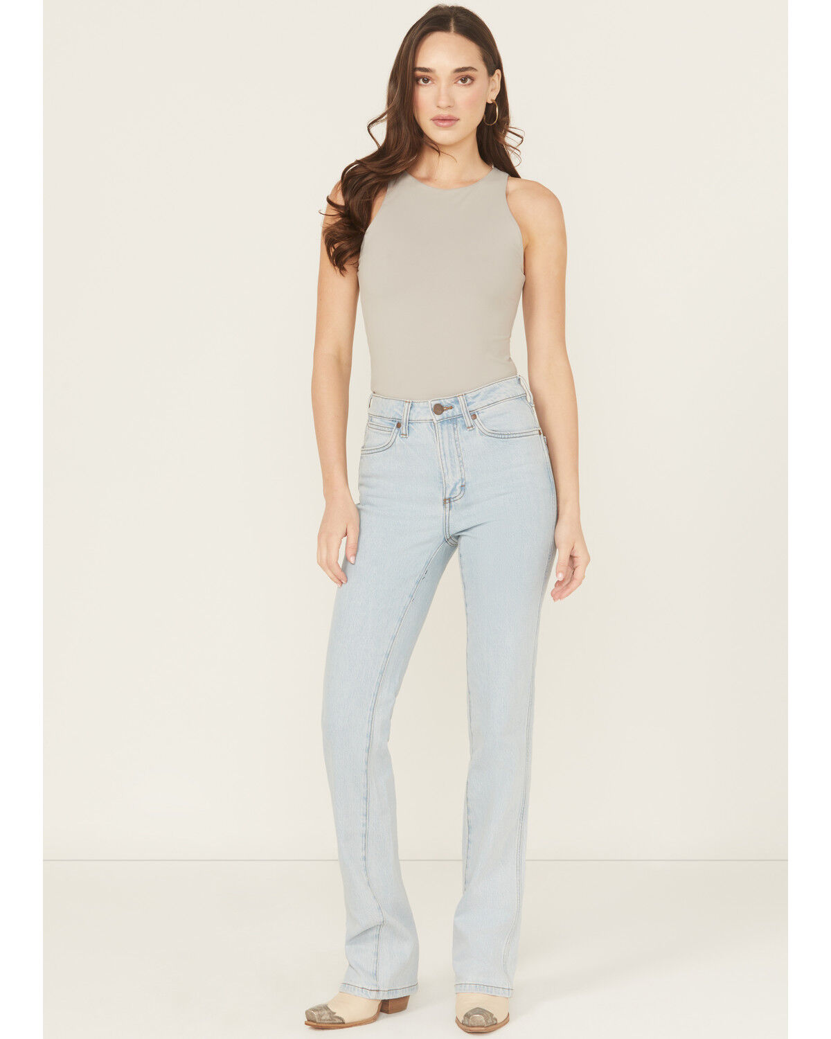 Image #1 - Wrangler Retro Women's Lila Light Wash High Rise Bootcut Stretch Denim Jeans, Light Wash, hi-res