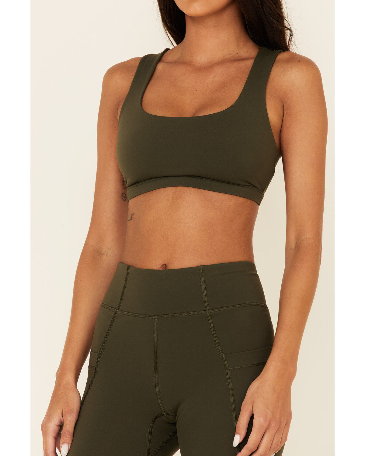 Image #3 - Idyllwind Women's Liberty Athleisure Sports Bra, Dark Green, hi-res