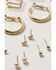 Image #3 - Shyanne Women's Multi Stud and Hoop Earring Set - 10 Piece, Gold, hi-res