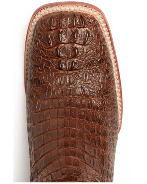 Image #11 - Ferrini Men's Caiman Croc Print Western Boots - Broad Square Toe, Rust, hi-res