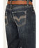 Image #2 - Rock & Roll Denim Men's Double Barrel Dark Vintage Wash Relaxed Straight Rigid Denim Jeans, Dark Medium Wash, hi-res