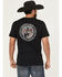 Image #1 - Rock & Roll Denim Men's Bronc Rider Short Sleeve Graphic T-Shirt, Black, hi-res