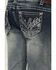 Image #4 - Shyanne Little Girls' Medium Wash Geo Embroidered Pocket Bootcut Jeans, Blue, hi-res