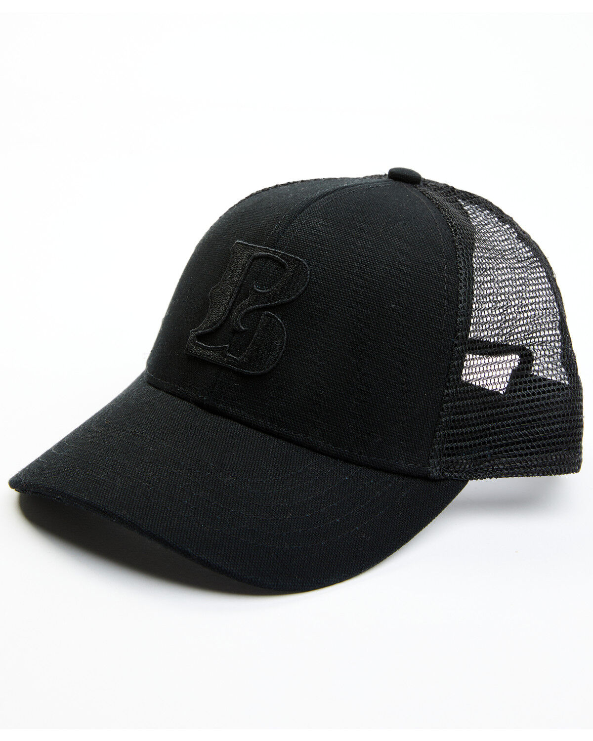 Image #1 - Boot Barn Men's Embroidered Logo Ball Cap, Black, hi-res