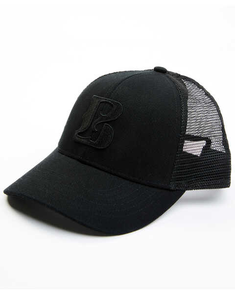 Boot Barn Men's Embroidered Logo Ball Cap , Black, hi-res