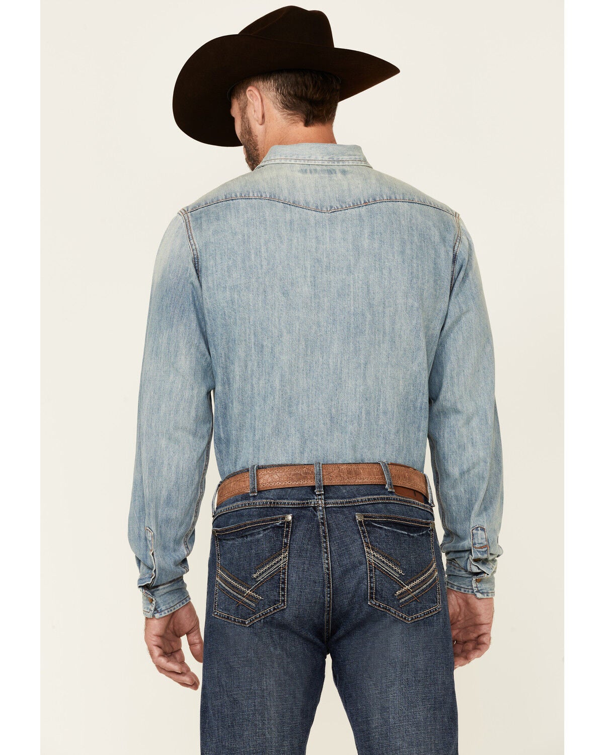 Tin Haul Men's Light Wash Denim Long 
