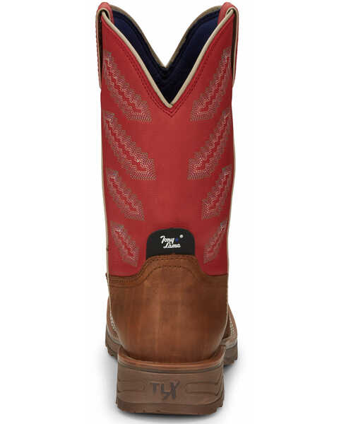 Image #4 - Tony Lama Men's Energy Waterproof Western Work Boots - Composite Toe, Brown, hi-res