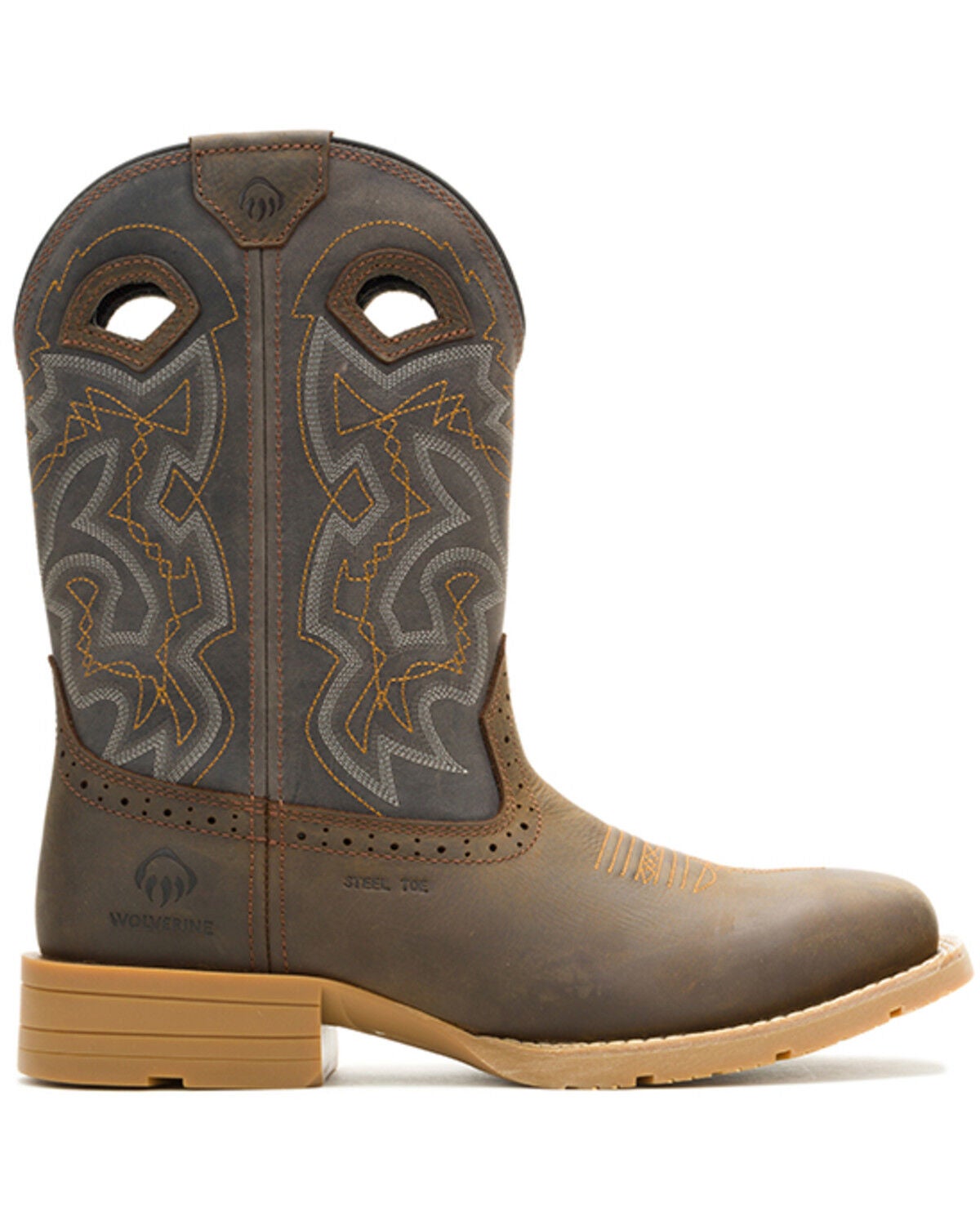 Image #2 - Wolverine Men's Wheatland Wellington HypeRest Pull-On Work Boots - Steel Toe, Grey, hi-res