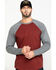 Hawx Men's Red Baseball Raglan Crew Long Sleeve Work Shirt - Tall , Charcoal, hi-res