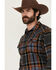 Image #2 - Cody James Men's Lawton Plaid Print Long Sleeve Snap Western Shirt, Grey, hi-res