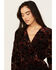 Image #2 - Shyanne Women's Burnout Velvet Peasant Mini Dress, Black, hi-res