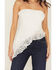 Image #3 - Shyanne Women's Eyelet Asymmetrical Strapless Top, White, hi-res