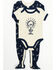 Image #1 - Cody James Infant Boys' Desert Conversation Print Onesie Footed PJ Set - 2-Piece, Navy, hi-res