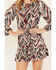 Image #3 - Shyanne Women's Dobby Printed Mini Dress, Maroon, hi-res