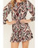 Image #3 - Shyanne Women's Dobby Printed Dress, Maroon, hi-res